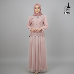 GAMIS OZIAS TILE 07352 LD 105 I Gamis Kondangan Wanita I Gamis Fashion Casual