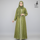 GAMIS OZIAS BROKAT GLITER 09954 LD 105 I Gamis Fashion Muslimah I Gamis Lebaran Motif Nyaman