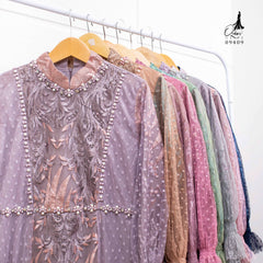 GAMIS OZIAS TILE PREMIUM 09409 LD 105 I Gamis Pesta Remaja I Gamis Wanita Muslimah Nyaman Panjang Fit Mewah Dress Lebaran