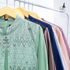 GAMIS OZIAS BROKAT FLORANCE 09899 LD 105 I Gamis Fashion Muslimah I Dress Home Nyaman Panjang