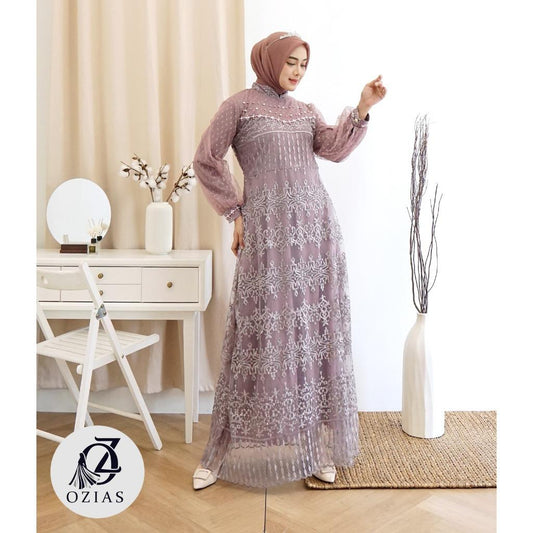 GAMIS OZIAS TILE 03883 LD 105 I Gamis Fashion Muslimah I Gamis Kondangan Cantik Nyaman