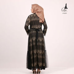 GAMIS OZIAS FLORANCE RUMBAI 09889 LD 105CM I Gamis Mewah Pesta I Gamis Home Nyaman Muslim