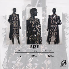 OUTER OZIKO TILE 03286 LD 105 I Gamis Kondangan Wanita I Gamis casual Remaja