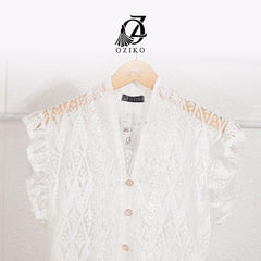 VEST OUTER OZIKO BROKAT CORNELI 03242 LD 105 I Outer Kondangan Wanita I Outer Casual