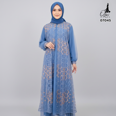 GAMIS OZIAS TILE NAMIRA 07045 LD 105 120 140 I Gamis Kondangan Mewah I Gamis Fashion Muslimah Nyaman 2XL 4XL