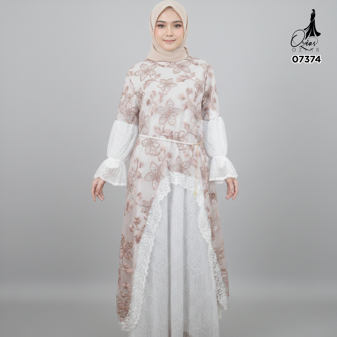 GAMIS OZIAS TILE 07374 LD 105 I Gamis Kondangan Wanita I Gamis Fashion Casual I Gamis Bini Orang