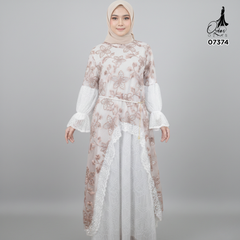 GAMIS OZIAS TILE 07374 LD 105 I Gamis Kondangan Wanita I Gamis Fashion Casual I Gamis Bini Orang