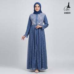 GAMIS OZIAS BRUKAT 09931 LD 105 & LD 120 I Gamis Wanita Syar'i Kondangan l Busana Muslimah l Busui Friendly Santai Panjang 2XL