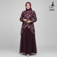 GAMIS OZIAS TILE 07302 LD 105 I Gamis Kondangan Wanita I Gamis Fashion Casual