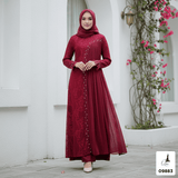 GAMIS OZIAS BROKAT INAYA HARUKA FIMELA 09883 Ld 80 95 105 120 140 I Gamis Dewasa Ibu Dan Anak I Gamis Wisuda Wanita I Gamis Kondangan Pesta I Gamis Bridesmaid I Pakaian Muslimah Cantik