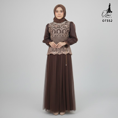 GAMIS OZIAS TILE 07352 LD 105 I Gamis Kondangan Wanita I Gamis Fashion Casual