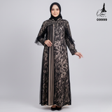 GAMIS OZIAS BROKAT AZURA 09999 LD 105 I Gamis Kondangan Simpel I Gamis Muslimah Wisuda Nyaman Panjang