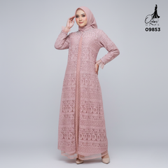 GAMIS OZIAS BROKAT KAGURA JUMBO 09853 LD 105 & LD 120 I Gamis Pengajian Simple I Fashion Muslimah Nyaman Panjang 2XL