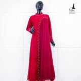 GAMIS OZIAS BROKAT INAYA HARUKA FIMELA 09883 Ld 80 95 105 120 140 I Gamis Dewasa Ibu Dan Anak I Gamis Wisuda Wanita I Gamis Kondangan Pesta I Gamis Bridesmaid I Pakaian Muslimah Cantik