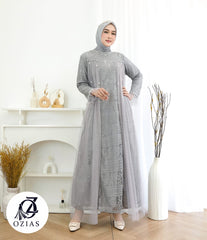 GAMIS OZIAS BROKAT IMPORT PREMIUM 09729 LD 105 I Gamis Muslimah Pesta I Dress Home