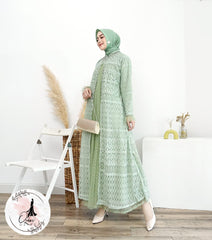 GAMIS OZIAS BROKAT ARABELLA JUMBO 09867 LD 120 I Dress Muslimah Remaja I Gamis Kondangan Simpel 2XL