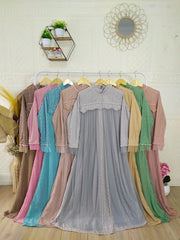 GAMIS OZIAS BROKAT 09672 LD 105 I Gamis Kondangan Remaja Simpel I Gamis Pengajian Muslimah Wanita