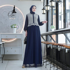 GAMIS OZIAS SOPHIA 06450 LD 105 I Gamis Kondangan Fashion I Gamis Simpel Wisuda Nyaman