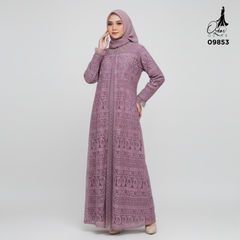 GAMIS OZIAS BROKAT KAGURA JUMBO 09853 LD 105 & LD 120 I Gamis Pengajian Simple I Fashion Muslimah Nyaman Panjang 2XL