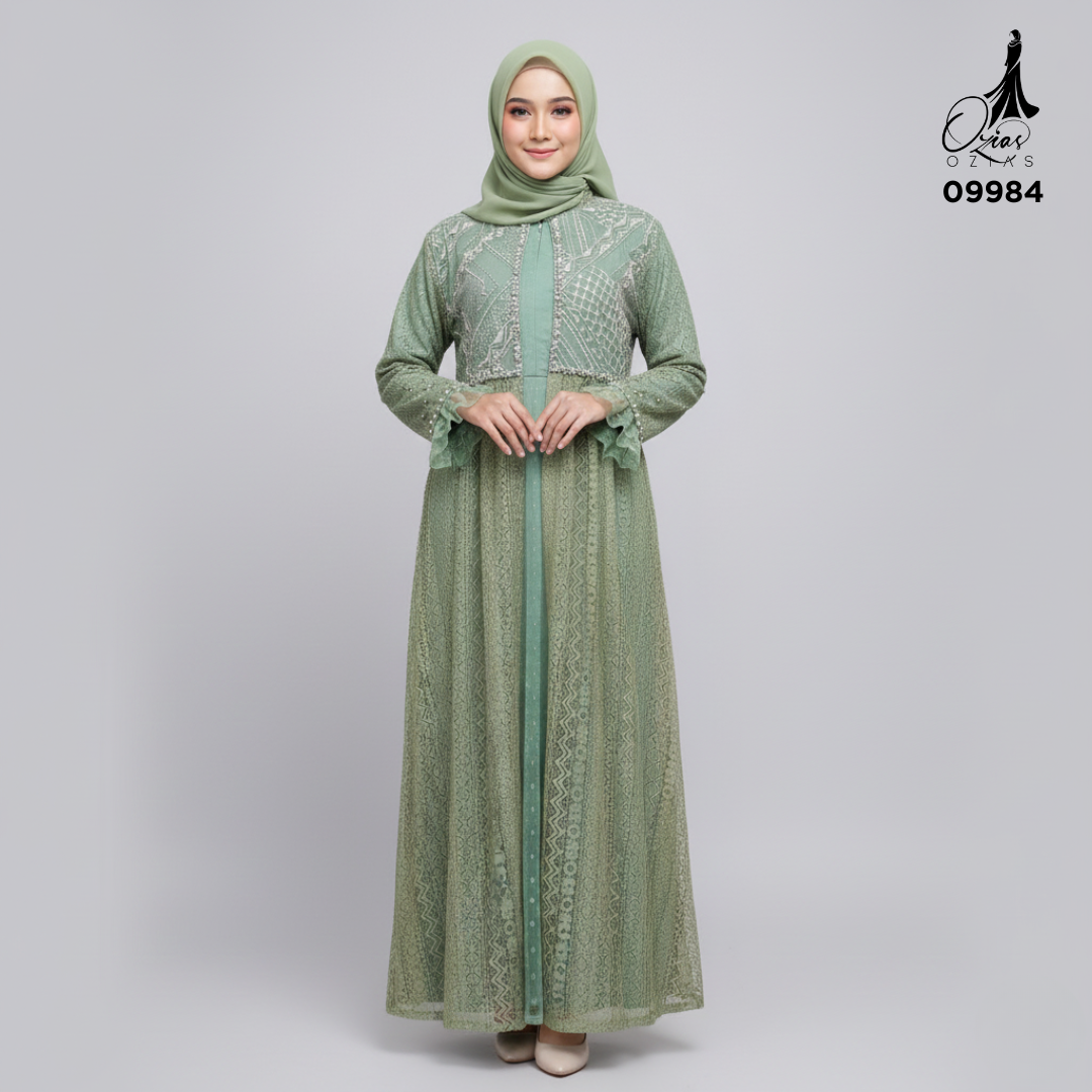 GAMIS OZIAS BROKAT PREMIUM 09984 LD 105 I Gamis Kondangan Cantik I Fashion Remaja Wisuda Muslim Nyaman