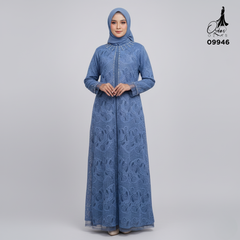 GAMIS OZIAS BROKAT 09946 LD 105 I Gamis Kondangan Fashion I Gamis Kondangan Busui Nyaman 2XL