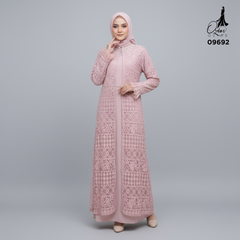 GAMIS OZIAS BROKAT JUMBO FIMELA 09692 LD 105 & LD 120 I Gamis Kondangan Jumbo I Fashion Muslimah Wanita Panjang 2XL