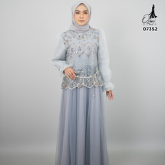 GAMIS OZIAS TILE 07352 LD 105 I Gamis Kondangan Wanita I Gamis Fashion Casual