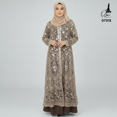 GAMIS OZIAS TILE 07315 LD 105 I Gamis Kondangan Wanita I Gamis Fashion Casual