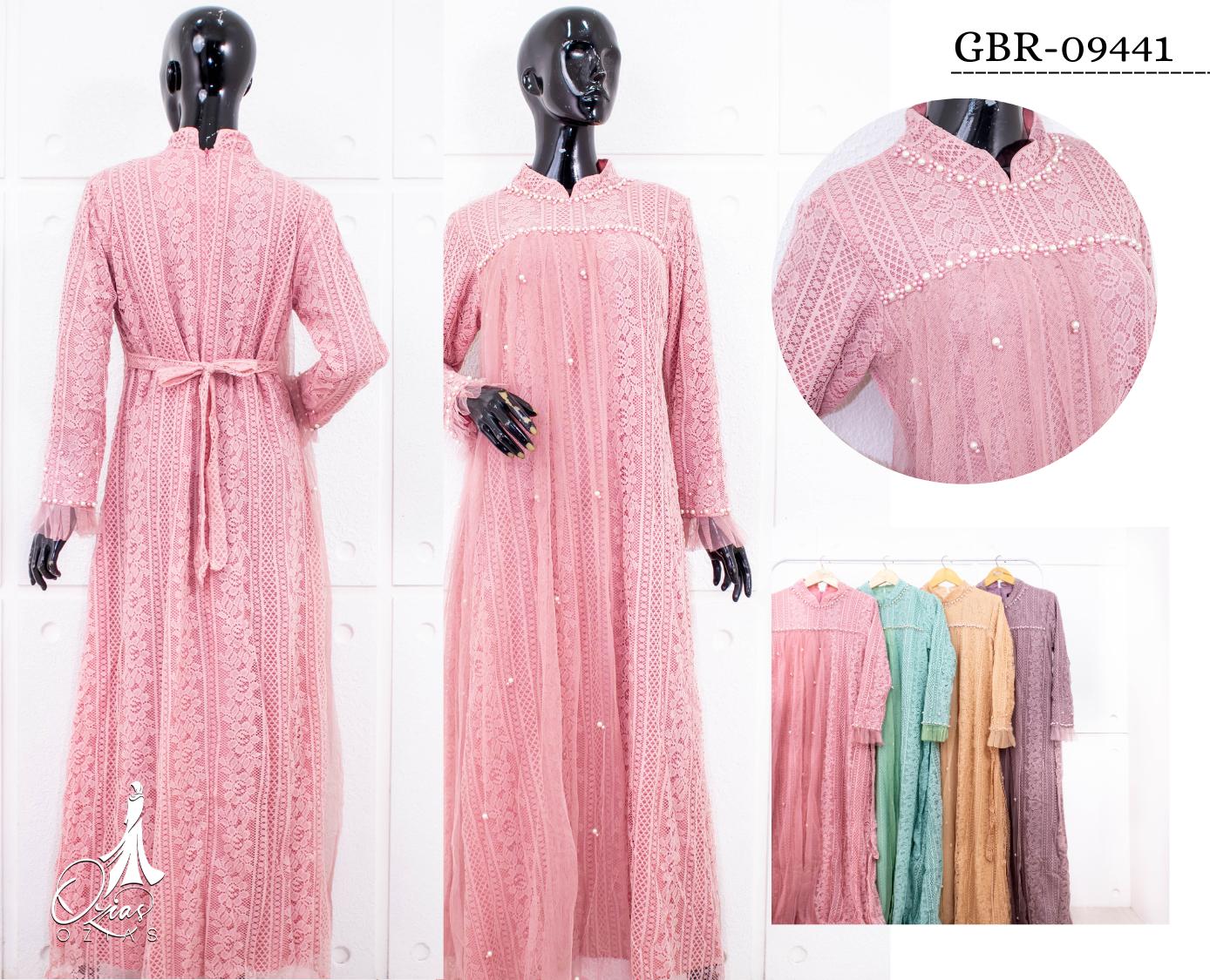 GAMIS OZIAS BROKAT 09441 LD 105 I Gamis Kondangan Simpel I Gamis Fashion Muslimah