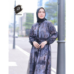 GAMIS OZIAS VISCOSE 01524 LD 105 I Gamis Pesta Simpel I Gamis Fashion Muslimah  Nyaman Panjang