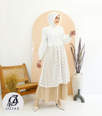 VEST OUTER OZIKO BROKAT BALIYA 03811 LD 105 I Outer Kondangan Brokat I Outer Fashion Remaja Muslim