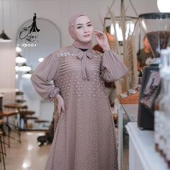 GAMIS OZIAS CERUTY 10004 LD 105 I Gamis Kondangan Cantik I Gamis Simpel Kondangan Dewasa Nyaman