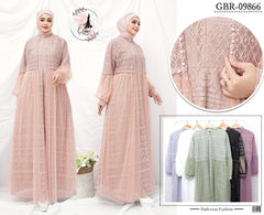 GAMIS OZIAS BROKAT ARABELLA 09866 LD 105 I Gamis Pesta Wanita I Gamis Busui Friendly