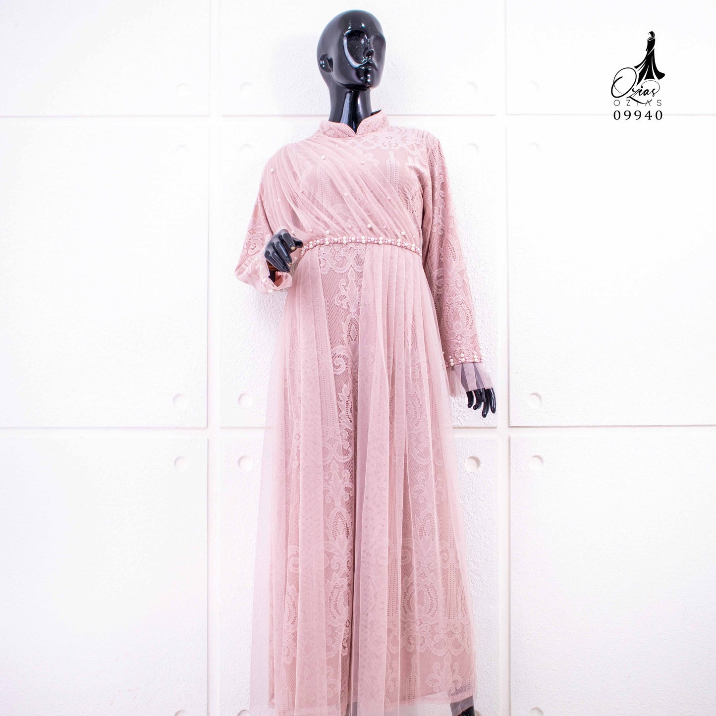 GAMIS OZIAS BROKAT HARMONIA 09940 LD 105 & LD 120 I Gamis Mewah Kondangan I Fashion Muslimah Santai Panjang Nyaman