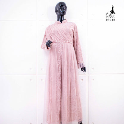 GAMIS OZIAS BROKAT HARMONIA 09940 LD 105 & LD 120 I Gamis Mewah Kondangan I Fashion Muslimah Santai Panjang Nyaman