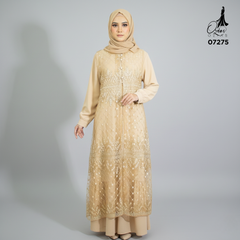 GAMIS OZIAS TILE 07275 LD 105 120 140 I Gamis Kondangan Casual I Gamis Formal Wanita 2XL 4XL