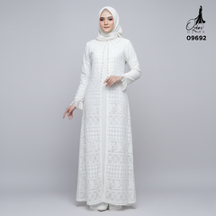 GAMIS OZIAS BROKAT JUMBO FIMELA 09692 LD 105 & LD 120 I Gamis Kondangan Jumbo I Fashion Muslimah Wanita Panjang 2XL