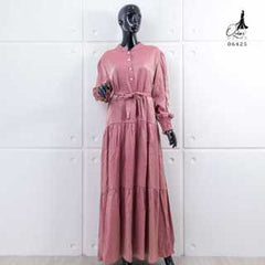 GAMIS OZIAS SHIMMER 06425 LD 105 I Gamis Polos Adem I Fashion Muslimah Simpel l Busui Friendly Nyaman Panjang