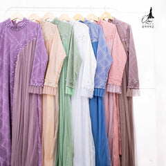 GAMIS OZIAS BROKAT INAYA 09992 LD 105 I Gamis Wisuda Cantik I Gamis Pesta Lamaran Muslim Nyaman 2XL