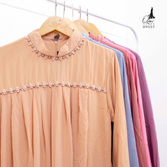 GAMIS OZIAS CERUTY BABY DOLL PREMIUM 09557 LD 105 I Gamis Fashion Muslimah I Gamis Kondangan Nyaman