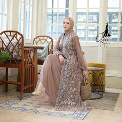 GAMIS OZIAS TILE NAMIRA 07071 LD 105 I Gamis Kondangan Cantik I Gamis Fashion Muslimah.