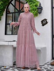 GAMIS OZIAS BROKAT KAGURA 09947 LD 105 l Gamis Pesta Mewah l Busana Muslimah Kondangan