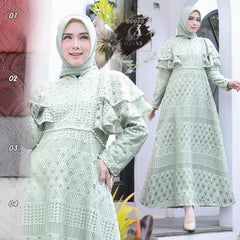 GAMIS OZIAS BROKAT BALIYA 09816 LD 105 I Gamis Kuliah Muslimah I Gamis Lyodra