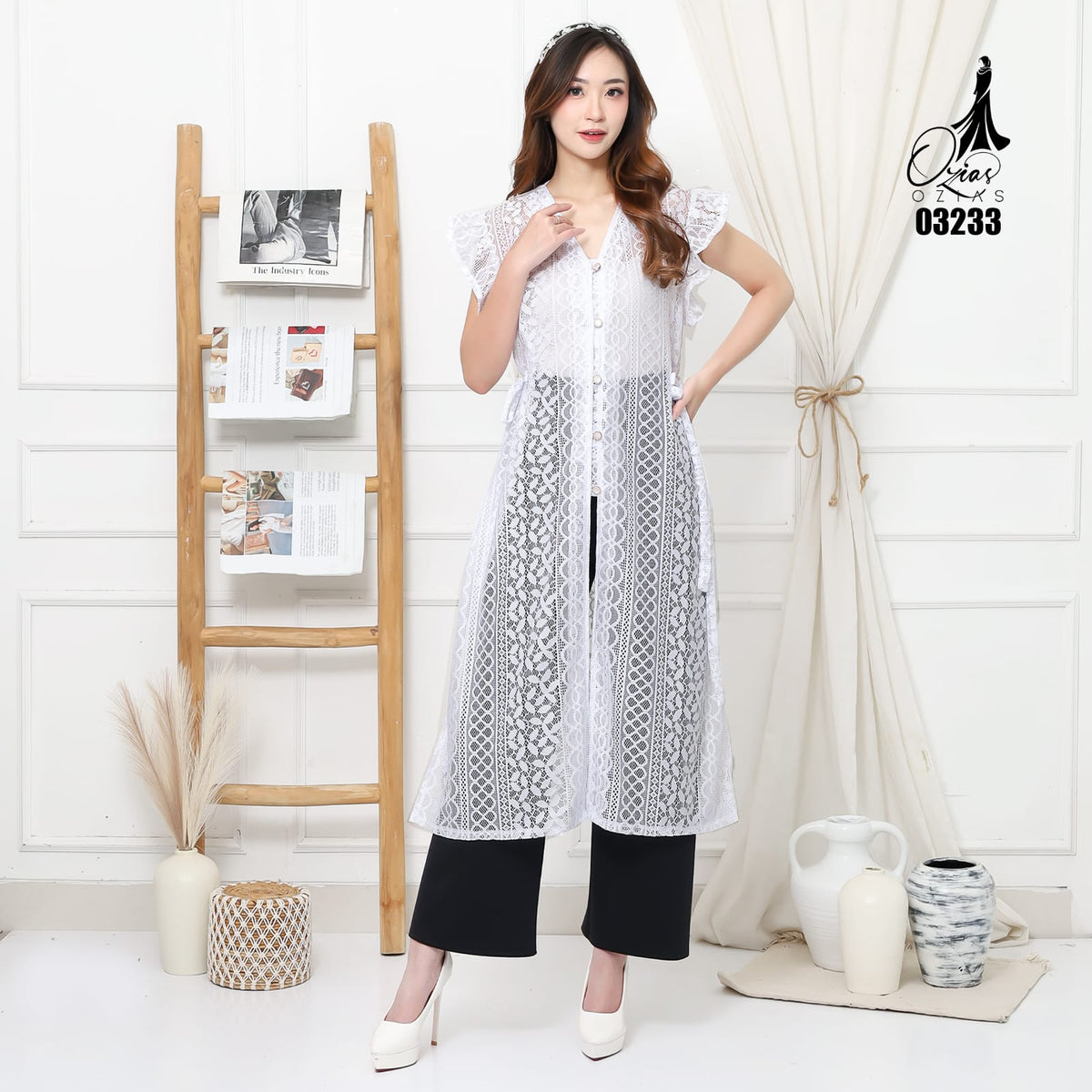 VEST OUTER BROKAT OZIKO 03233 LD 105 | Outer Pesta Brokat | Outer Mewah