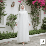 GAMIS OZIAS BROKAT INAYA HARUKA FIMELA 09883 Ld 80 95 105 120 140 I Gamis Dewasa Ibu Dan Anak I Gamis Wisuda Wanita I Gamis Kondangan Pesta I Gamis Bridesmaid I Pakaian Muslimah Cantik