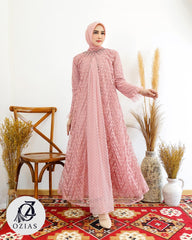 GAMIS OZIAS BROKAT ZIGZAG 09717 LD 105 I Gamis Kondangan Wanita I Gamis Pesta Remaja