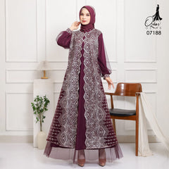 GAMIS OZIAS TILE NAMIRA 07188 LD 105 I Gamis Kondangan Wanita I Gamis Fashion Casual