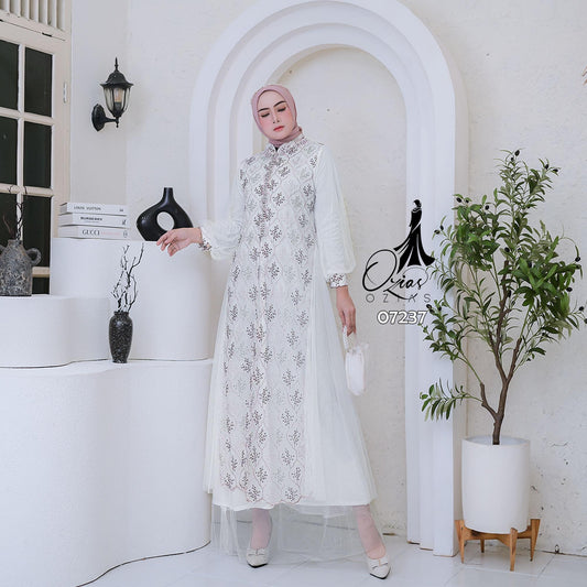 GAMIS OZIAS TILE 07237 LD 105 I Gamis Casual Remaja I Gamis Kondangan Cantik