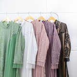 GAMIS OZIAS BROKAT INAYA HARUKA FIMELA 09883 Ld 80 95 105 120 140 I Gamis Dewasa Ibu Dan Anak I Gamis Wisuda Wanita I Gamis Kondangan Pesta I Gamis Bridesmaid I Pakaian Muslimah Cantik