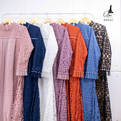 GAMIS OZIAS BROKAT FIMELA 09933 LD 105 120 140 I Gamis Kondangan Jumbo I Fashion Muslimah I Jumbo 2XL 4XL